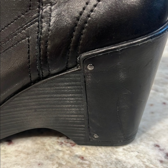 Dansko Faith Wedge Boot - Black Leather - Picture 3 of 8